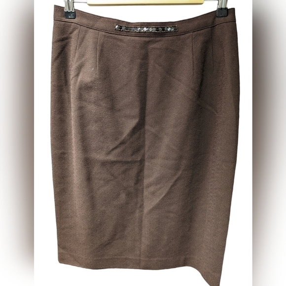 Anne Klein Wool Pencil Skirt Sz 10 - Picture 1 of 9